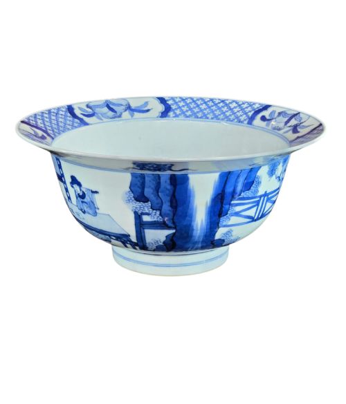 A Magnificently Potted Blue And White "Scholar'S 12