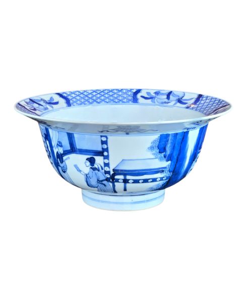 A Magnificently Potted Blue And White "Scholar'S 13