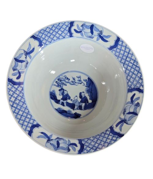 A Magnificently Potted Blue And White "Scholar'S 7