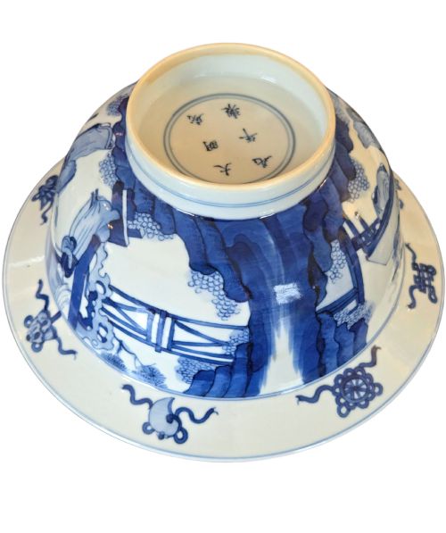 A Magnificently Potted Blue And White "Scholar'S 11
