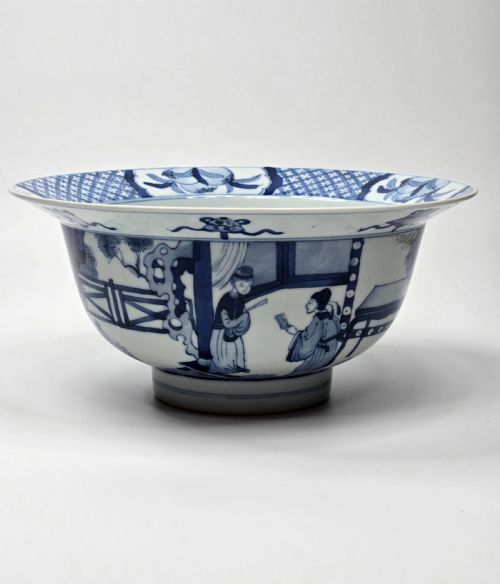 A Magnificently Potted Blue And White "Scholar'S 5