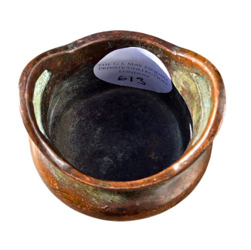 ANTIQUE CHINESE SCHOLAR'S STUDIO BRONZE CENSER -- ... 4