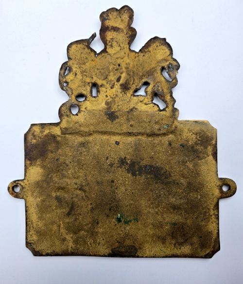 ANTIQUE VICTORIAN TANNS DEFIANCE BRASS SAFE PLAQUE LONDON FIELDS C 1880 - ADDITIONAL PHOTO 3