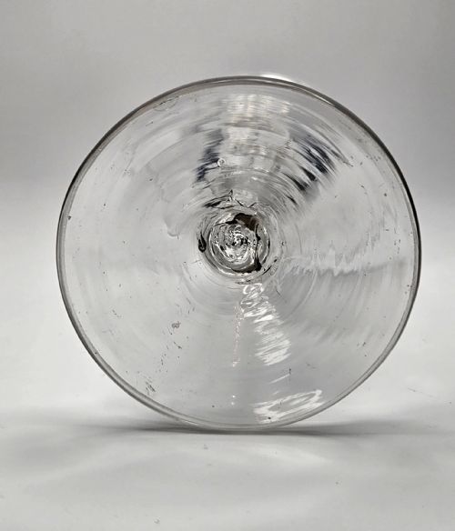 A HEAVY GEORGIAN MULTIPLE SPIRAL AIR TWIST MSAT WINE GLASS OF EXCEPTIONAL CLARITY C1750 - ADDITIONAL PHOTO 4