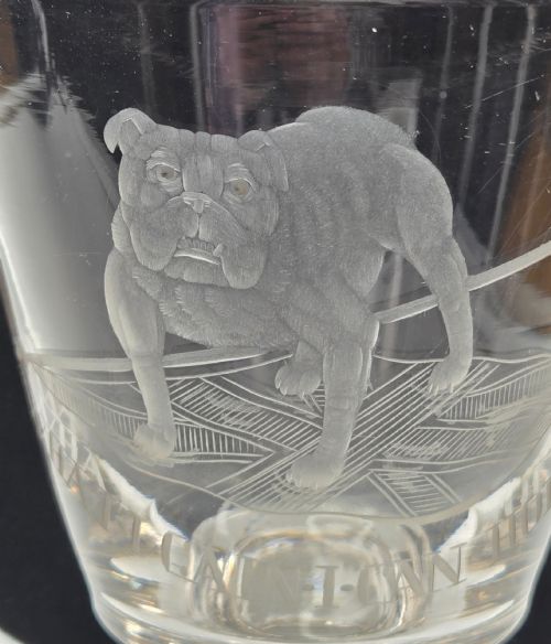 RARE 19TH CENTURY ENGRAVED GLASS RUMMER - ... 4