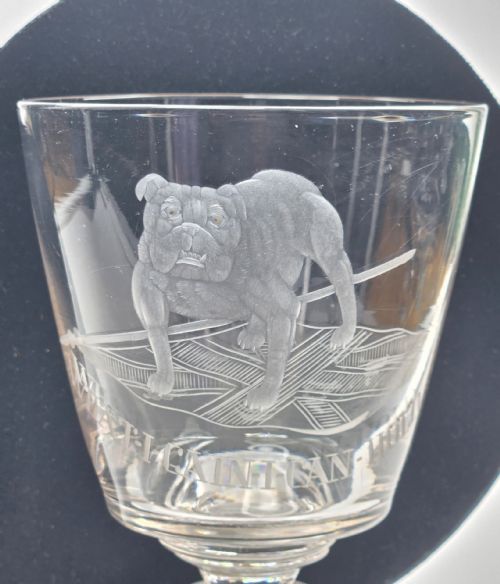 RARE 19TH CENTURY ENGRAVED GLASS RUMMER - ... 5