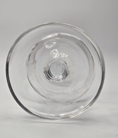 RARE GEORGIAN MINIATURE GLASS PATCH STAND C1740 TRIPLEKNOP STEM TERRACED FOOT - ADDITIONAL PHOTO 13