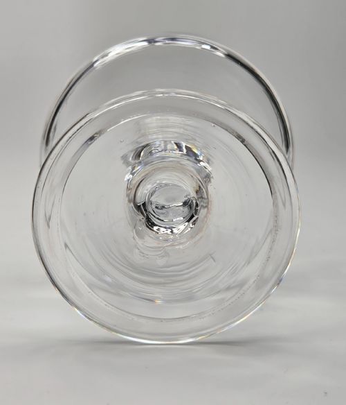 RARE GEORGIAN MINIATURE GLASS PATCH STAND C1740 TRIPLEKNOP STEM TERRACED FOOT - ADDITIONAL PHOTO 14
