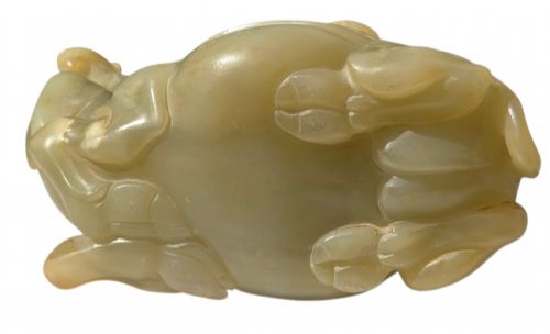 AN IMPORTANT AND MONUMENTAL CHINESE CARVED BOWENITE SERPENTINE 'CAMEL AND RIDER' GROUP QING DYNASTY 18TH CENTURY - ADDITIONAL PHOTO 10