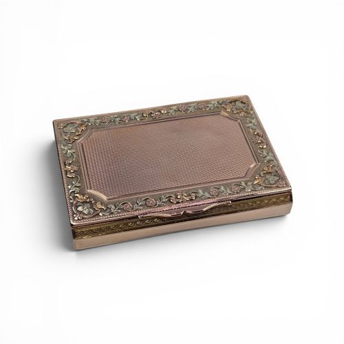 ANTIQUE 19TH CENTURY FRENCH 18K SOLID GOLD THREECOLOUR SNUFF BOX BY LOUISFRANOIS TRONQUOY PARIS C1830 98 GRAMS