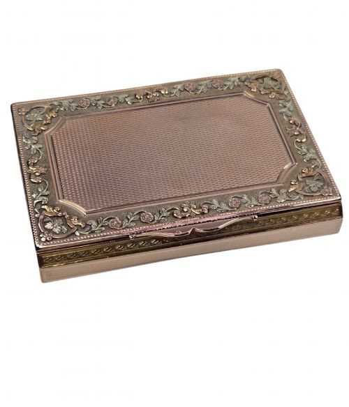 ANTIQUE 19TH CENTURY FRENCH 18K SOLID GOLD THREECOLOUR SNUFF BOX BY LOUISFRANOIS TRONQUOY PARIS C1830 98 GRAMS - ADDITIONAL PHOTO 1