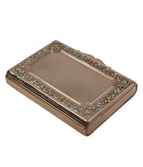 ANTIQUE 19TH CENTURY FRENCH 18K SOLID GOLD THREECOLOUR SNUFF BOX BY LOUISFRANOIS TRONQUOY PARIS C1830 98 GRAMS - ADDITIONAL PHOTO 7