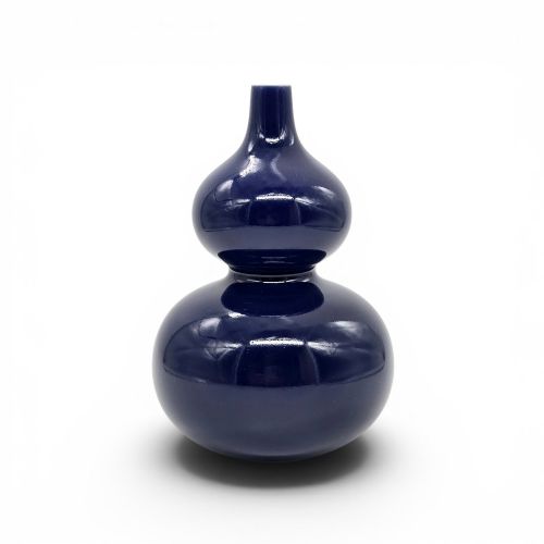 A RARE BLUEGLAZED 'DOUBLEGOURD' VASE DAOGUANG MARK AND OF THE PERIOD 1821 1850