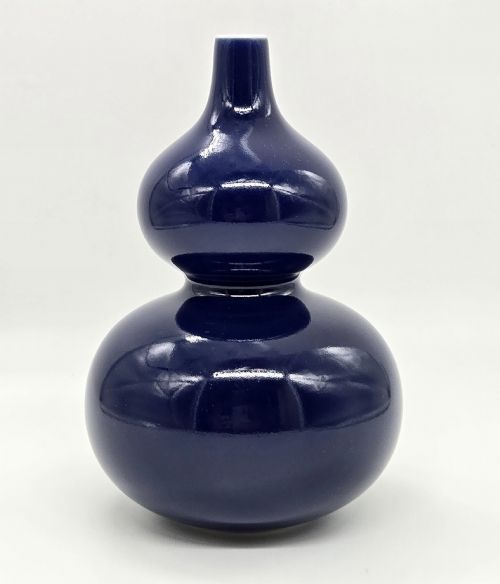 A RARE BLUEGLAZED 'DOUBLEGOURD' VASE DAOGUANG MARK AND OF THE PERIOD 1821 1850 - ADDITIONAL PHOTO 5