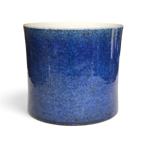 A Fine Powder-blue Glazed Porcelain Brush Holder, Bitong China, Late 17th–early 18th Century Attributed to the Kangxi Period