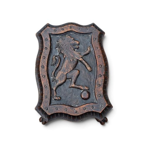 fig 4. Late 19th-Century Scottish Victorian Carved Oak Occasional Footstool with Heraldic Lion Rampant Motif and Claw-and-Ball Feet