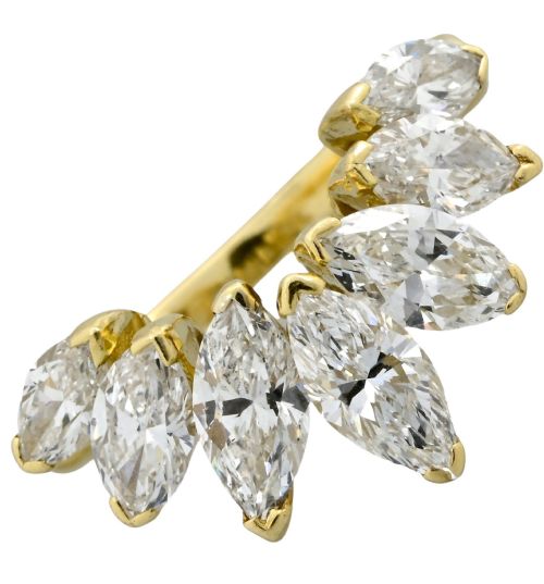 A Kutchinsky Seven Stone Diamond Dress Ring in 18ct Gold
