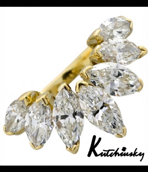 A Kutchinsky Seven Stone Diamond Dress Ring in 18ct Gold