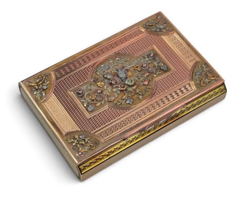 An Exceptional 19th-century French Vari-color 18ct Solid Gold Snuff Box by Louis-françois Tronquoy, Paris, Circa 1827–1838