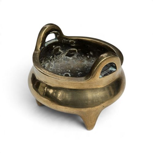 Rare 18th-century Miniature Chinese Bronze Tripod Censer (Wenfang)