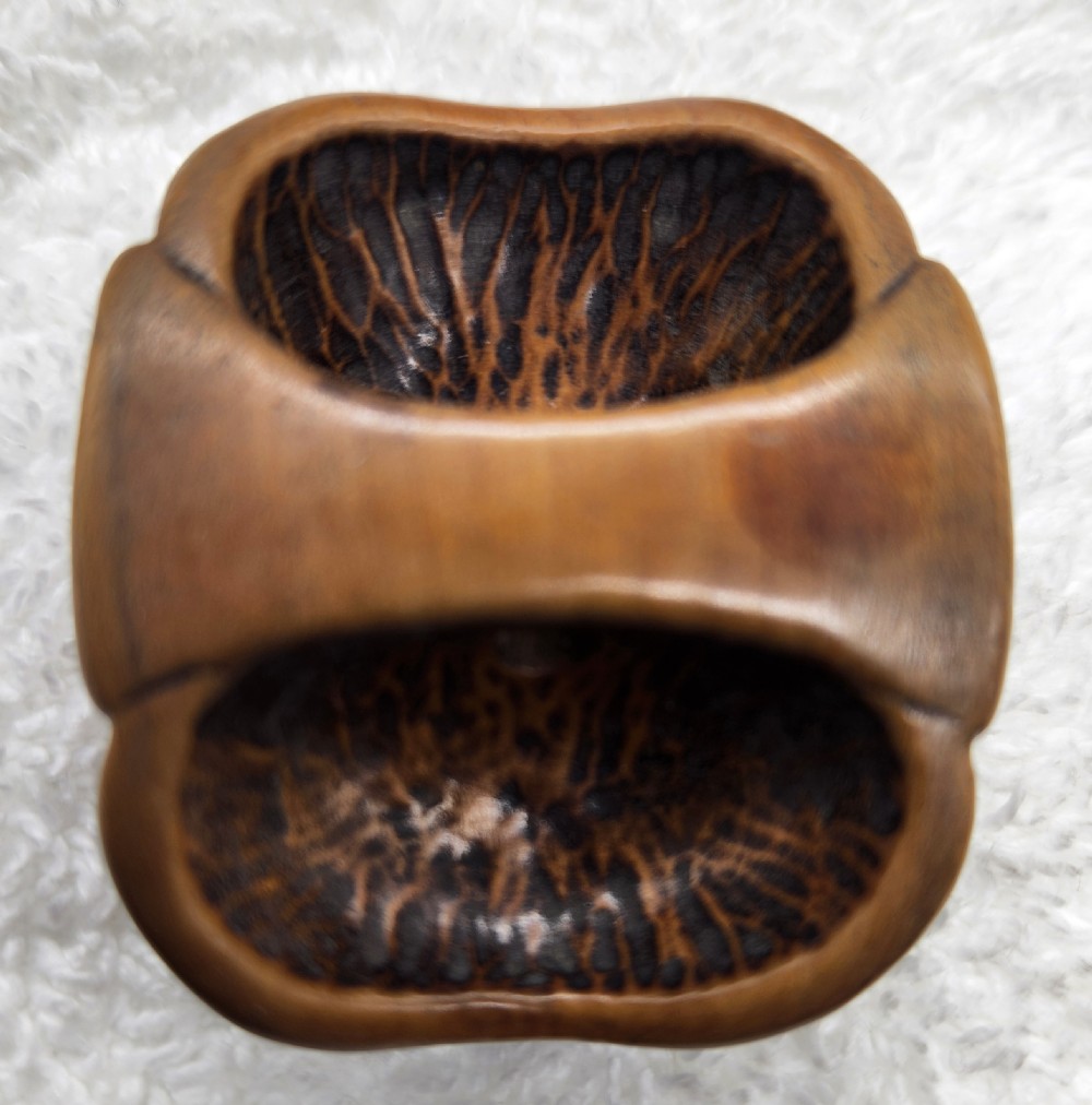 Netsuke of Noh Wood Mask Edo Period View IV