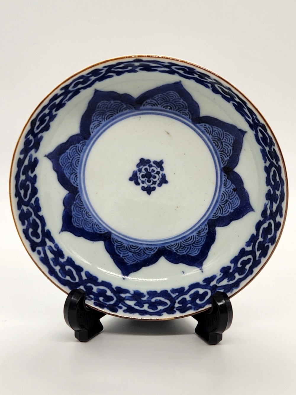A Japanese Kyozan Ware Blue & White Bowl 18th Century