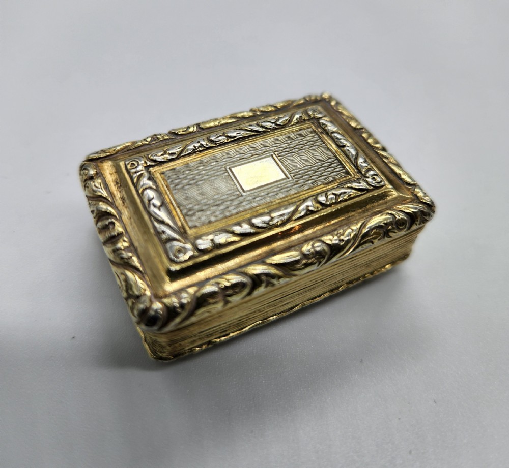 A Georgian Silver Gilt Vinaigrette Dated 1824