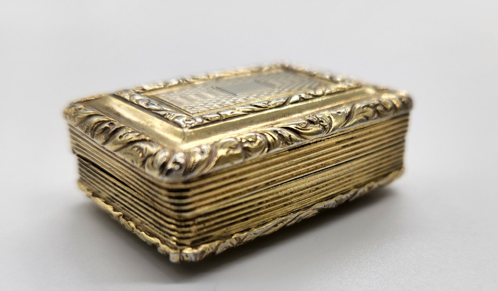 A Georgian Silver Gilt Vinaigrette Dated 1824 View X