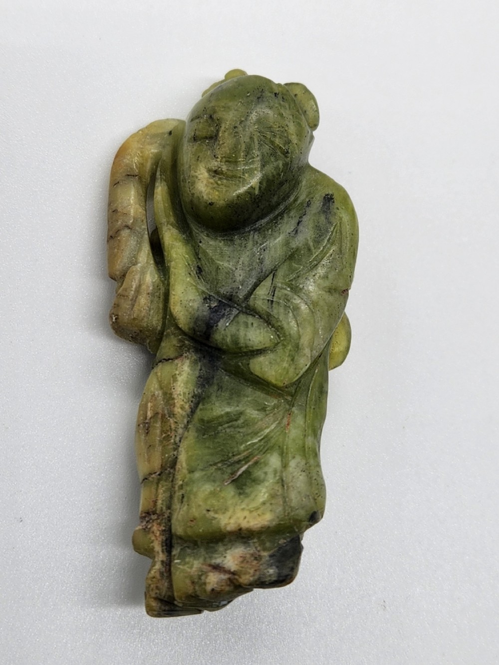 A Chinese Carved Green Jade Figure Ming Dynasty 