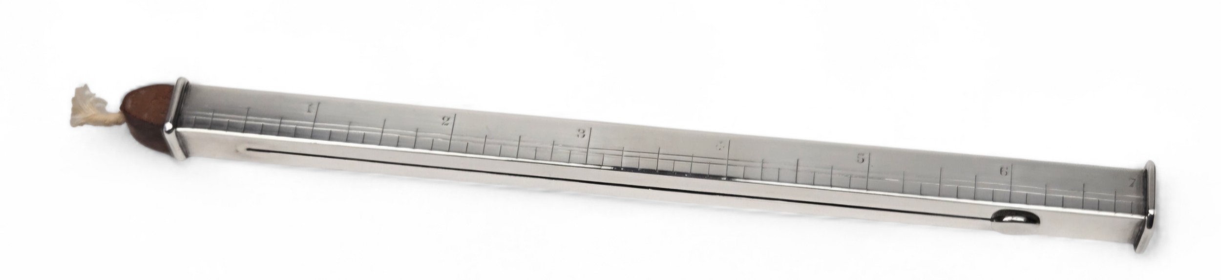 A RARE EDWARDIAN SILVER DESK RULER SEALING ... 2