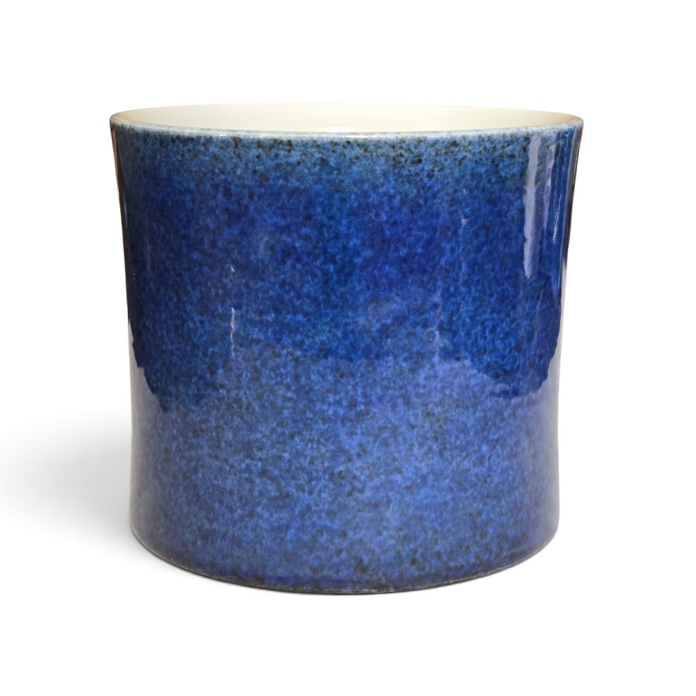 A Fine Powder-Blue Glazed Porcelain Brush Holder, Bitong China, Late 17th–Early 18th Century Attributed to the Kangxi Period