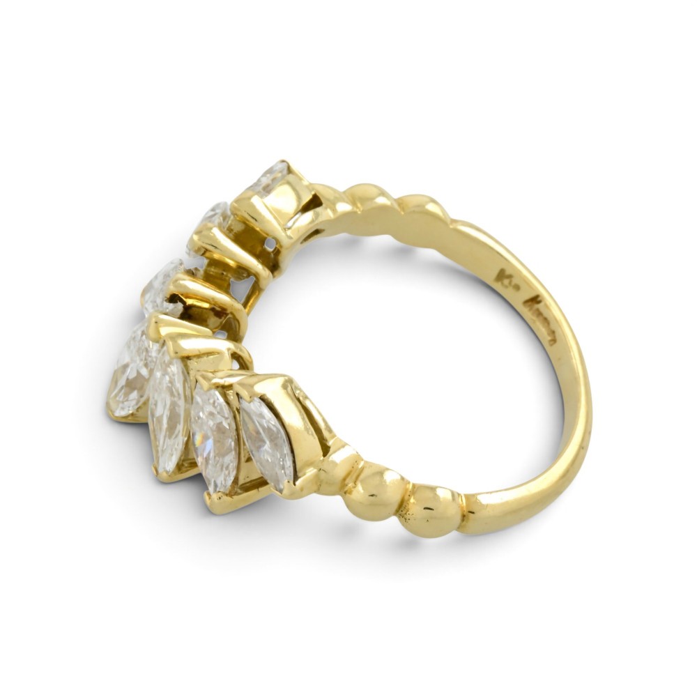 A Kutchinsky Seven Stone Diamond Dress Ring in 18ct Gold