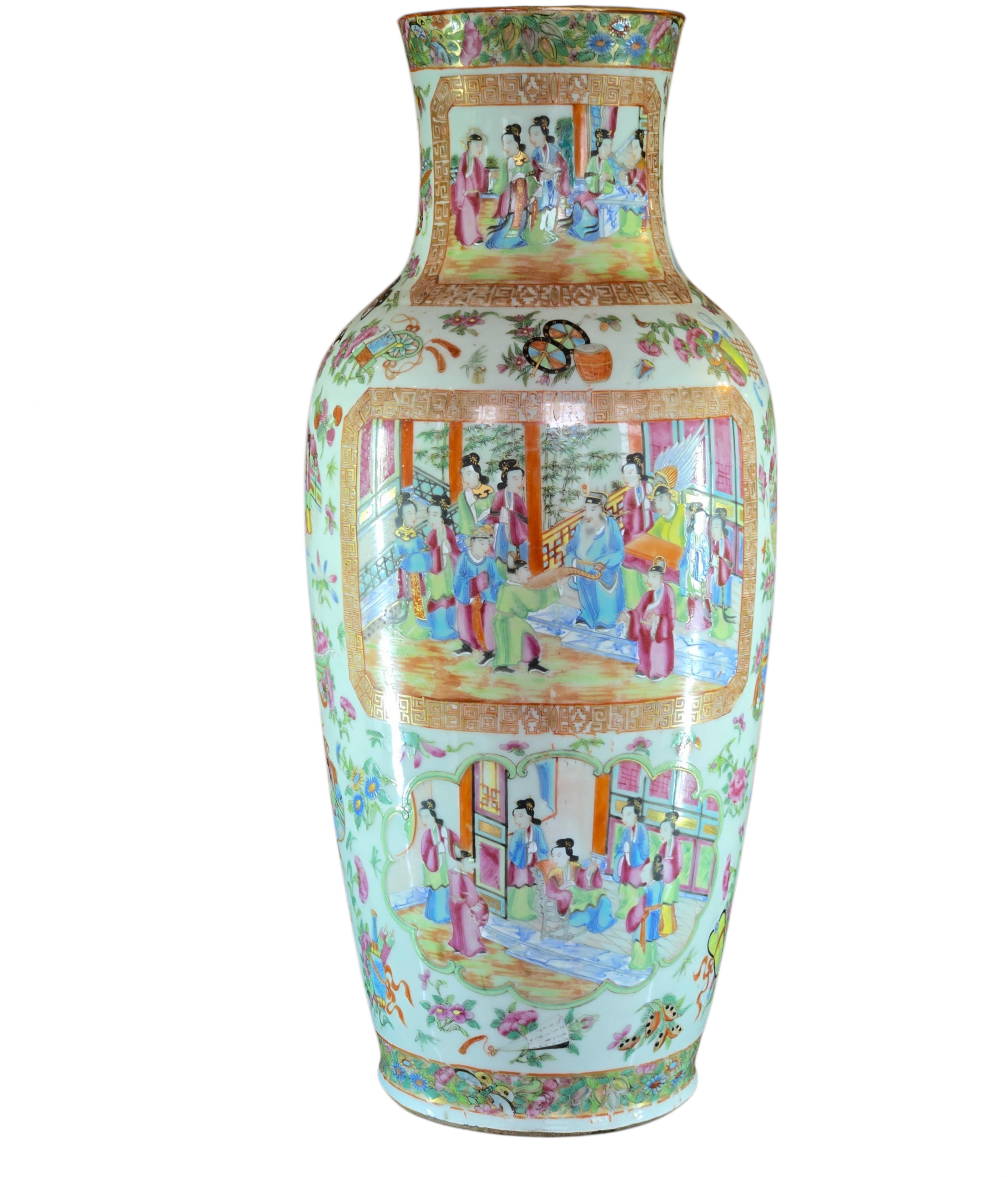 MONUMENTAL 19TH CENTURY CANTONESE 'ROSE MANDARIN' BALUSTER ... 11