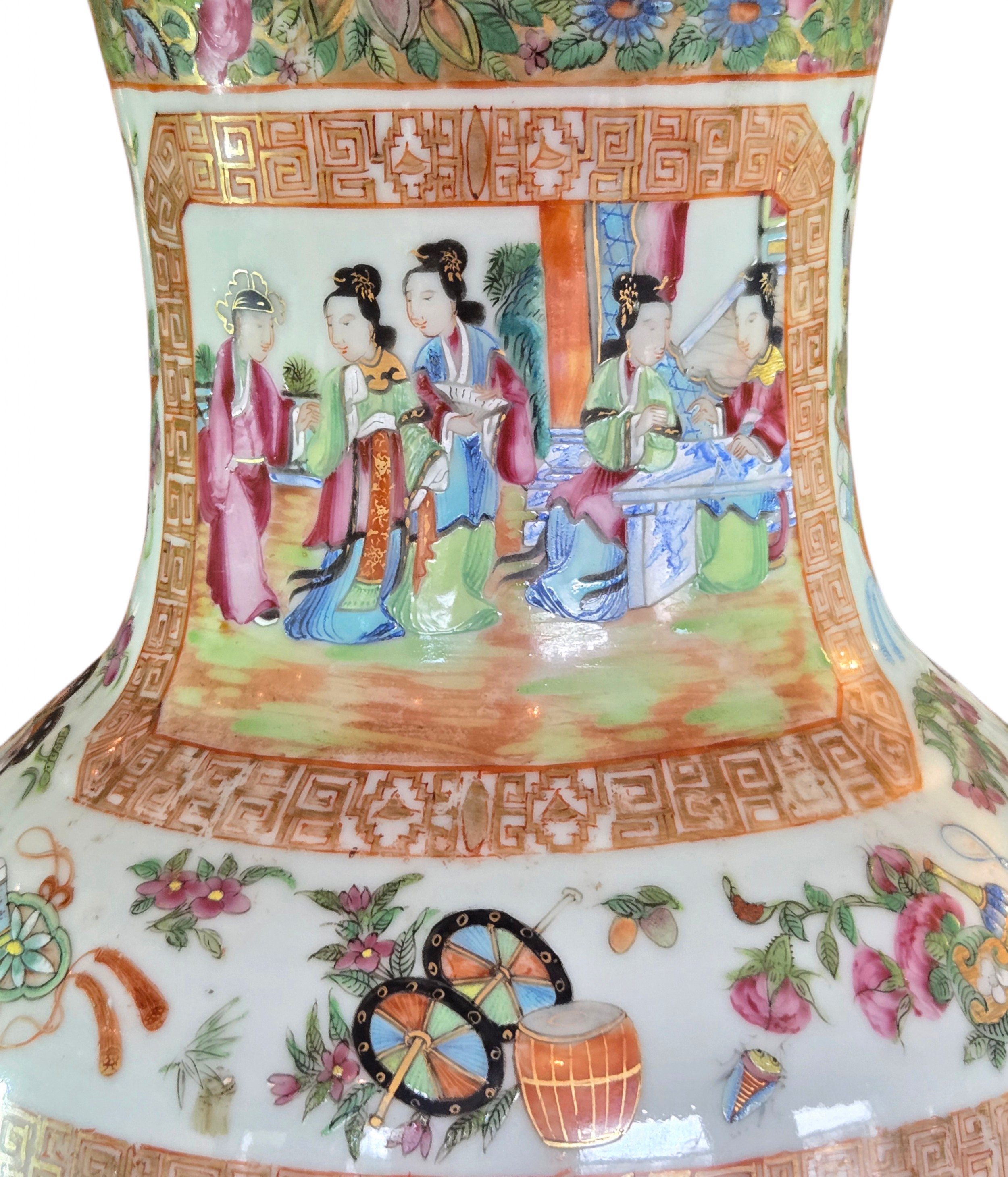 MONUMENTAL 19TH CENTURY CANTONESE 'ROSE MANDARIN' BALUSTER ... 14