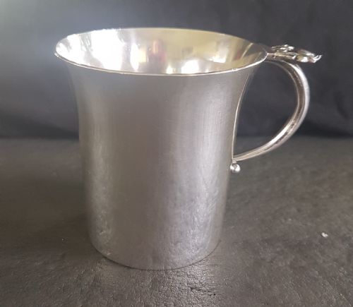 Georg Jensen Acorn Pattern Christening Mug