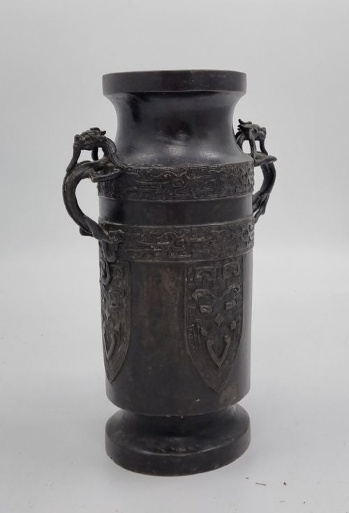 ORIENTAL MING DYNASTY BRONZE VASE - ADDITIONAL PHOTO 2