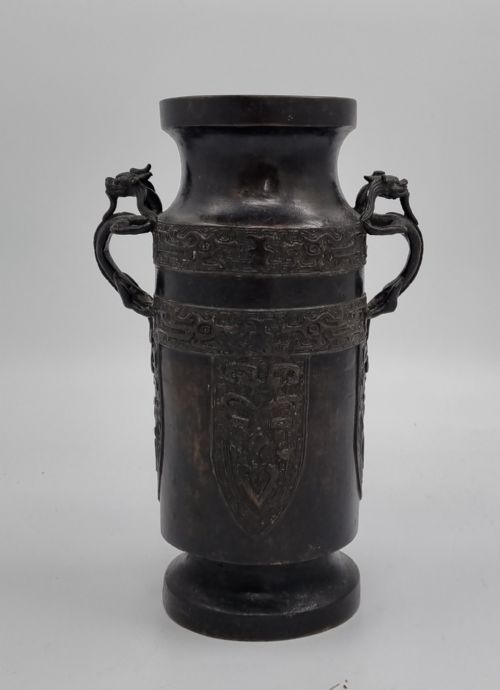 ORIENTAL MING DYNASTY BRONZE VASE - ADDITIONAL PHOTO 3