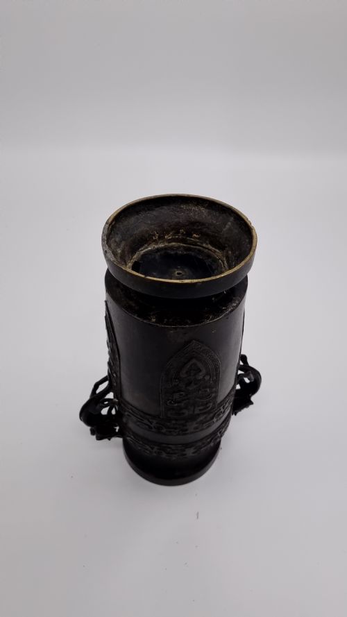 ORIENTAL MING DYNASTY BRONZE VASE - ADDITIONAL PHOTO 9