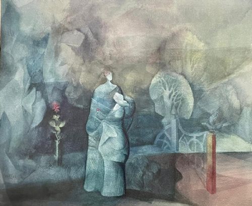 SURREALIST PAINTING BY HAROLD HITCHCOCK 20TH CENTURY - ADDITIONAL PHOTO 2