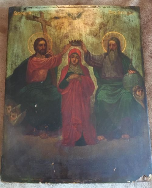 18th century russian religious icon - CATEGORY: ANTIQUE ART - DATED 18TH CENTURY