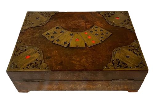 VICTORIAN ENGLISH CARD GAMES BOX CIRCA 1840S - ADDITIONAL PHOTO 8