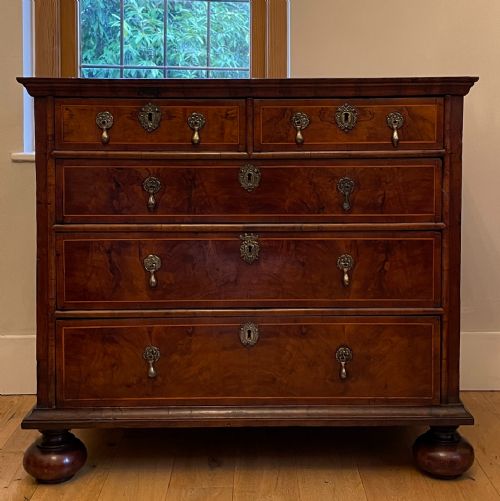 RARE 17TH CENTURY WILLIAM MARY WALNUT CHEST OF DRAWERS C1690 - ADDITIONAL PHOTO 8