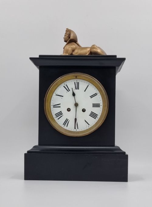 19TH CENTURY EGYPTIAN REVIVAL MANTEL CLOCK - ADDITIONAL PHOTO 4