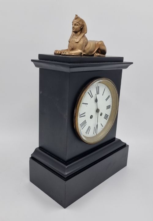 19TH CENTURY EGYPTIAN REVIVAL MANTEL CLOCK - ADDITIONAL PHOTO 5