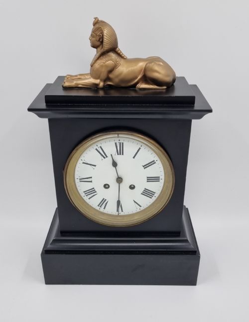 19TH CENTURY EGYPTIAN REVIVAL MANTEL CLOCK - ADDITIONAL PHOTO 6