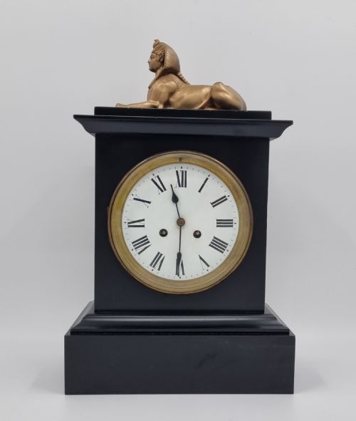 19TH CENTURY EGYPTIAN REVIVAL MANTEL CLOCK - ADDITIONAL PHOTO 7