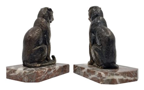 ART DECO FIGURAL BOOKENDS LEOPARDS PANTHERS BY JAMAR - ADDITIONAL PHOTO 5