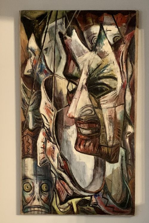 20TH CENTURY ART DECO ABSTRACT OIL PAINTING BY BURR SINGER C1930 - ADDITIONAL PHOTO 6