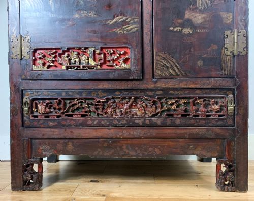 18TH CENTURY CHINESE LACQUERED CABINET FUJIAN PROVINCE - ADDITIONAL PHOTO 5