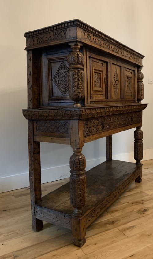 fig 2. Late Elizabethan Joined Oak Livery / Court Cupboard